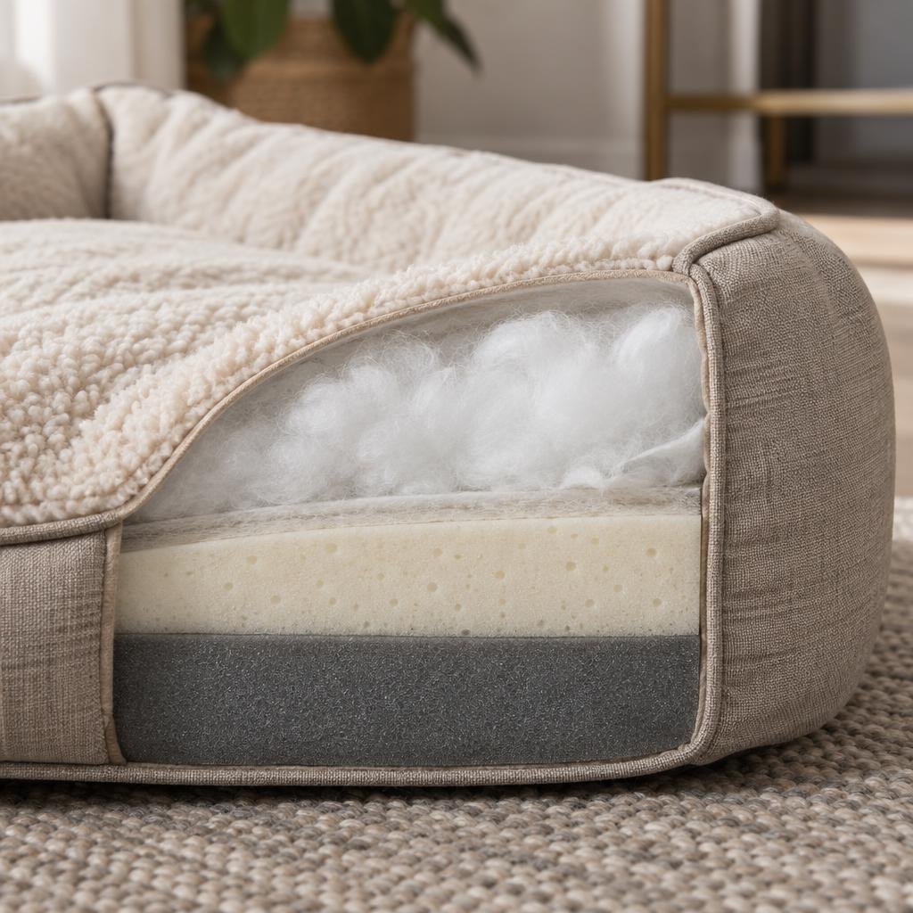 Orthopedic memory foam dog beds